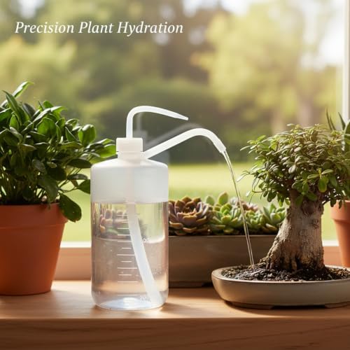 Squeeze Watering Bottle with Long Curved Spout for Indoor Plants, Succulents & Bonsai - Durable PP Plastic - Image 2