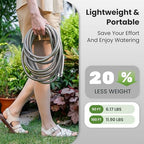 Giraffe Tools Garden Hose 100ft x 3/4", 304 Stainless Steel Metal Water Hose, No Kink Garden Water Hose with 9 Pattern Spray Nozzle, Flexible, Lightweight, Kink Free Hose for Yard, Outdoor - Image 6