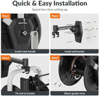 Giraffe Tools Garden Hose Reel Wall Mount, 125FT 5/8" Hose Capacity, Heavy Duty Water Hose Reel, Hose Guide Pre-Installed with Crank, 210° Swivel, for Yard Lawn Garage - Image 7