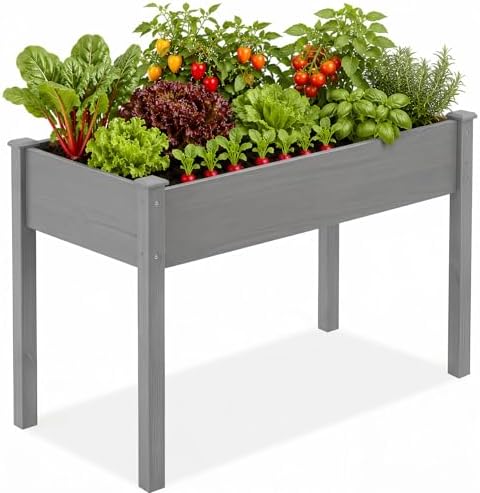 DUMOS 48x24x30 Inch Raised Garden Bed, Elevated Wood Planter Box with Legs by DumosLifestyle