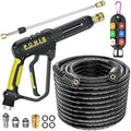 Pressure Washer Gun and Hose 3600 PSI, Quick Connect 3/8" by POHIR
