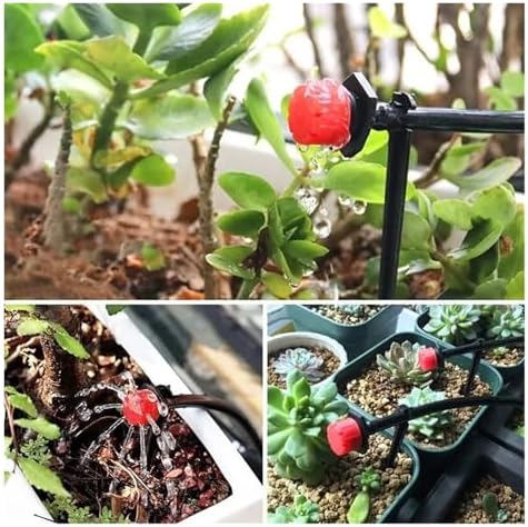 Adjustable Irrigation Drippers 10-1000PCS 4/7mm Garden Irrigation Nozzle Adjustable Dripper Sprinkler Emitter Micro Drip Watering Spray(100pcs) - Image 6