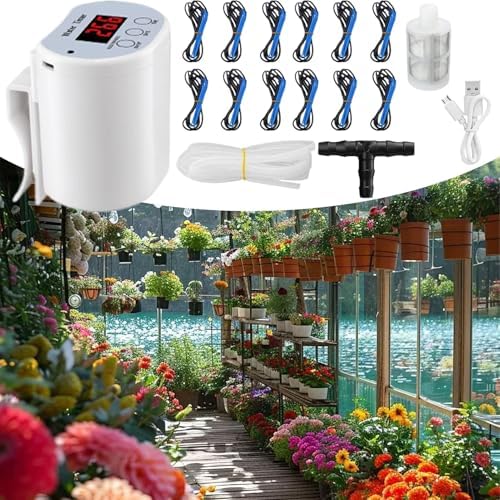Automatic Houseplants Plant Waterer - Auto Drip Irrigation Kit, Indoor Outdoor Watering System | Easy Plant Care Solution for Balcony, Garden, Yard, Patio, Greenhouse | Intelligent Power-Off Protecti - Image 3