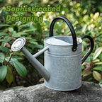 1 Gallon Watering Can for Plants, Watering Cans for Indoor&Outdoor Gardening, Galvanized Steel Watering Pot with Removable Spout, Metal Water Can with Ergonomic Movable Handle(Rustic Silver) - Image 7