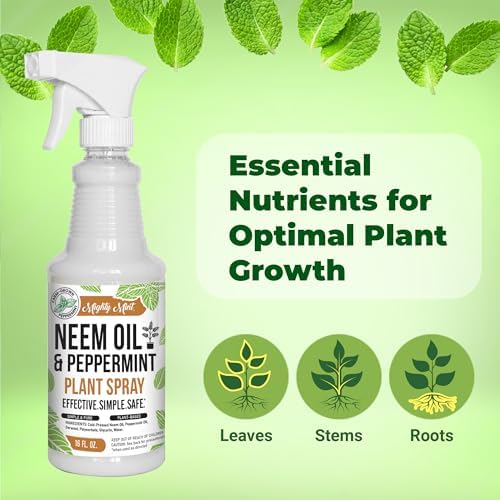 Mighty Mint Neem Oil & Peppermint Plant Nutrient Spray – Natural Leaf Shine for Indoor & Outdoor Use – Plant-Based Formula for Stronger, Healthy Plants - 16 oz (Pack of 2) - Image 5