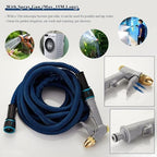 Vertical Garden Faucet Column for Outdoor, Heavy Duty Steel Hose Holder with 15M Spray Gun & Hooks - Free Standing Tap Water Fountain Stand for Villa Courtyard Watering, Floor Mounted - Image 3