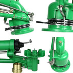 McbeAn Lawn Sprinkler Gun, Heavy-Duty Metal Pulse Sprinkler, with 18mm/20mm/22mm Replacement Nozzle, Range Diameter 40-100 Meters, Working Pressure Adjustable 4-8bar, for Outdoor Use - Image 5