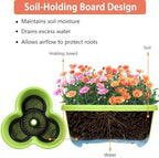 VECELO 5 Tier Vertical Garden Planter, Self Watering Stackable Planters with Wheels for Strawberries, Herbs, Flowers, Vegetables, Multicolor - Image 5