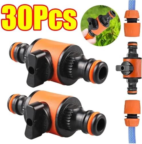 1-30Pcs Garden Hose Shut Off Valve Connectors Tap Pipe Connector System Sprays Sprinklers(24Pcs) - Image 3