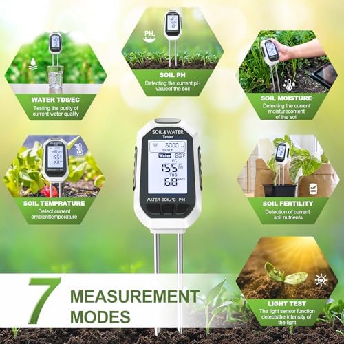 Moisture Meter for Plants,7-in-1 Digital Soil Tester Kit - Image 5