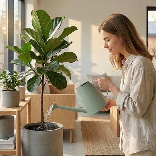 Modern 1.8 Liter Plastic Watering Can with Detachable Spout and Sprinkler Head, Designed for Controlled Pouring and Easy Handling, Light Green - Image 4