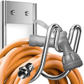 Stainless Steel Garden Hose Holder - Silver SS304 Water Hose Holder - Wall Mounted Hose Hanger Heavy Duty for Water Hose Extension Cords Vacuum Hose, Anti-Rust (2 Pack) by Josmimic