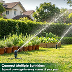 FANHAO Gear Drive Sprinkler with Metal Base, Adjustable Lawn Sprinkler - Image 7
