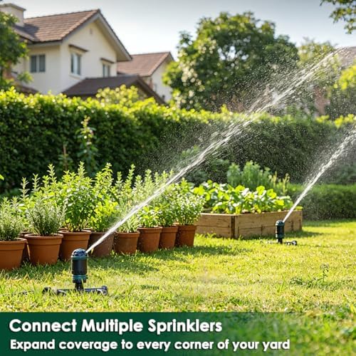 FANHAO Gear Drive Sprinkler with Metal Base, Adjustable Lawn Sprinkler - Image 7