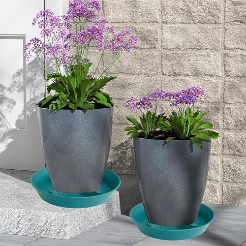 4 Pack Plant Saucer 14 inch, Plastic Plant Saucers for Indoors, Raised Middle Plant Trays for Pots, Water Tray for Plants, Plant Stand Water Catcher Tray, Pot Saucers for Plants - Image 6
