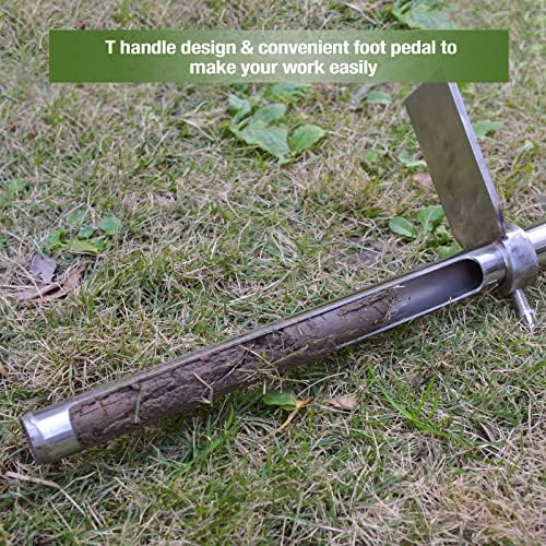 36" Soil Probe, Stainless Steel Soil Sampler Probe with Foot Pedal and Reusable Sample Bags, Soil Test Kits for Lawn Plant Garden Farm Soil Sampling - Image 7