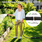 100FT Garden Hose, 2026 New Upgraded Fabric Thickened Non-Expanding Water Hose, Ultra Lightweight & Flexible, Burst-Resistant, Kink-Free Hose 700 PSI for Outside, RV, Yard, 3/4GHT, Black-Gray - Image 6