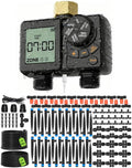 MIXC 300FT Drip Irrigation System Kit + MIXC Rechargeable 2-Zone Water Timer by MIXC