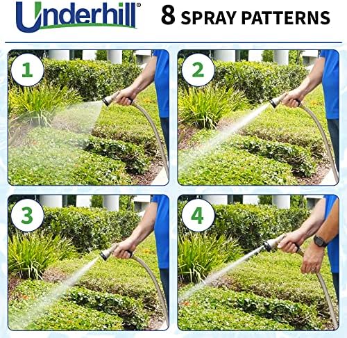 Underhill Pattern Master Gold Series Garden Water Hose Nozzle Sprayer Head, 3/4-Inch Thread Inlet, Jet Attachment 8 Spray Patterns, NG200-8S - Image 3