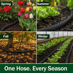 165ft Soaker Hose, 1/2" Drip Irrigation Tubing for Garden Beds & Lawns - Image 2
