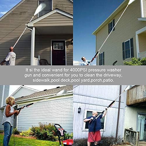 Selkie Pressure Washer Extension Wand Upgrade Power Washer Lance with Spray Nozzle Tips,30°,90°,120° Curved Rod, 1/4’’Quick Connect, Replacement for Anti-Leaked Ring 4000 PSI… (Pack of 2) - Image 6
