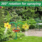 Crazy Daisy Sprinkler, Crazy Dancing Flower Water Sprinklers, Funny 360°Rotating Sun Flower Dancing Daisy Lawn Sprinkler, Irrigation Tool for Yard Watering Kids Pets Playing (2PCS-A) - Image 4