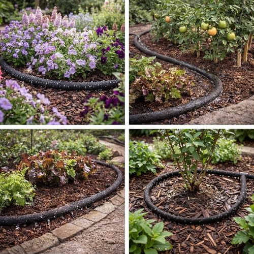 Pangda 2 Pack Ring Soaker Garden Hose, 5/8" x 10 ft Heavy-duty Drip Hose - Image 6