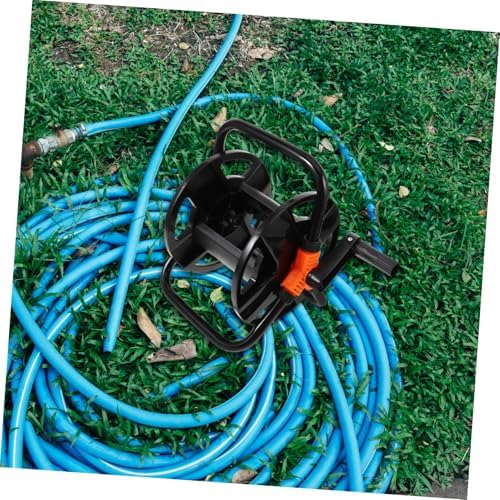balacoo Pipe Storage Rack Outside Hose Reel Water Hose Roller Wall Mount Reel Watering Cart Floor Standing Reel Holder Reel on Wheels Winding Reel Plastic - Image 6