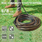 Giraffe Tools Garden Hose 50ft x 5/8",Lightweight Hybrid Hose with Swivel Handle and Short Leader Garden Hose 10 ft x 5/8",Heavy Duty&No-Kink,Leakroof Gardening Hose with Male to Female Fittings - Image 2