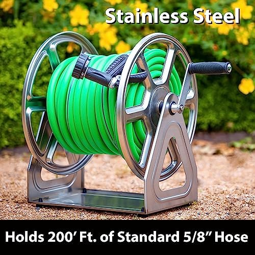 Liberty Garden Products 709-S2 Hose Reel, Stainless Steel - Image 4
