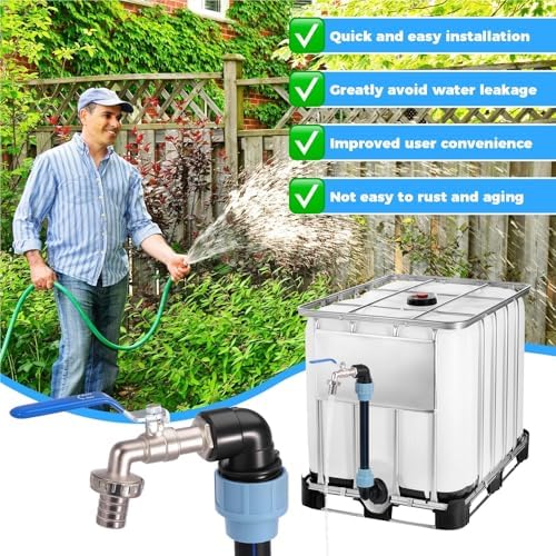 3/4Inch Outlet Tap IBC Adapter Multipurpose Hose Connection Replacement Tank Accessories for 1000L Container Rain Barrel - Image 6