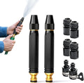 Jet Nozzle Power Washer for Garden Hose, Heavy Duty Adjustable Hose Nozzle, Garden Hose Nozzle High Pressure Powerful Cleaning Spray Evenly, High Pressure Hose Nozzle for Car Washing，Type-A*2 by Unknown