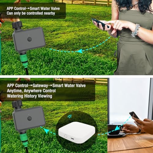 Automatic Sprinkler Timer with BT App Control for Garden Lawn and Yard Irrigation Systems, Water Valve Hose Faucet Timer with Rain Delay and Manual Mode for Outdoor Cold Water Use - Image 7