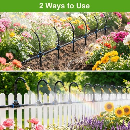 Thiswing 200FT 360° Adjustable Irrigation System with Stake Holders - Image 3