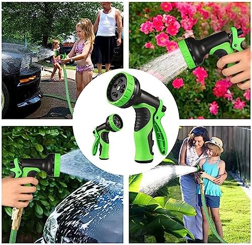 100 ft Expandable Garden Hose - Kink Free Flexible Water Hose 100ft with 10 Pattern Spray Nozzle, 3/4 Solid Brass Connectors, Retractable Latex Core - Lightweight Expanding Hose - Image 6