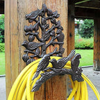 Garden Hose Holder Cast Iron Heavy Duty Water Hose Hanger, Outside Wall Mount, Solid Metal Decorative Rack/Organizer/Stand, Easy to Install, Hold Up to 50/75/100 ft (Hose holder - Hummingbird) - Image 6