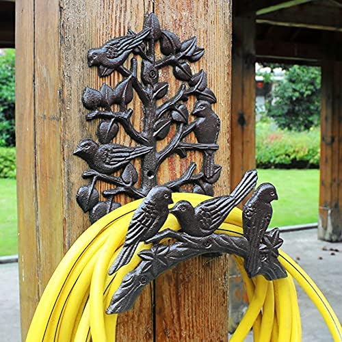 Garden Hose Holder Cast Iron Heavy Duty Water Hose Hanger, Outside Wall Mount, Solid Metal Decorative Rack/Organizer/Stand, Easy to Install, Hold Up to 50/75/100 ft (Hose holder - Hummingbird) - Image 6