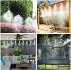 iRuiZhe 75.5FT Outdoor Misting System with 36 Brass Nozzles, DIY Cooling Mist Line for Patio, Garden, Greenhouse & Lawn - Image 2