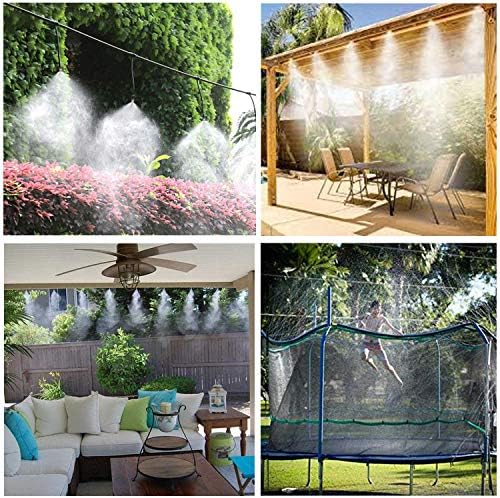 iRuiZhe 75.5FT Outdoor Misting System with 36 Brass Nozzles, DIY Cooling Mist Line for Patio, Garden, Greenhouse & Lawn - Image 2