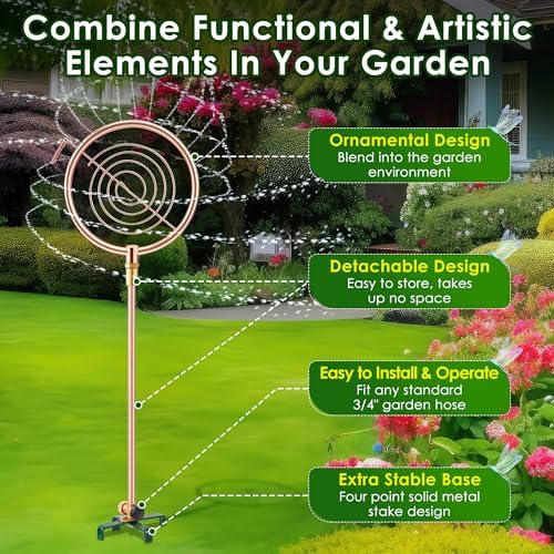 34" Ornamental Sprinkler, 360° Rotating, Circle Ring - Image 4