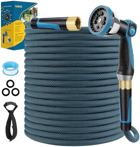 Non-Expandable Garden Hose 25 FT, Lightweight Flexible Water Hose by FloerxisGardenHose