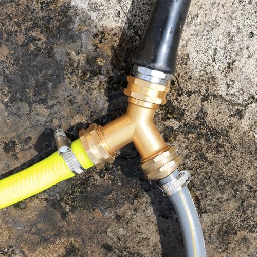 SIGURANTA Garden hose splitter, Brass Y-Type Unrestricted Flow Fitting, Garden Faucet splitter (2-way full flow 6Pcs) - Image 6