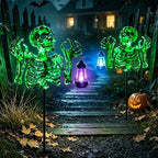 YJFWAL Halloween Skull Decor with Solar Light, 1 Pack Skull Solar Garden Lights Outdoor Waterproof for Family and Friends, Stake Lights with Solar Lanterns Yard Art Outside Patio Garden Decor - Image 7