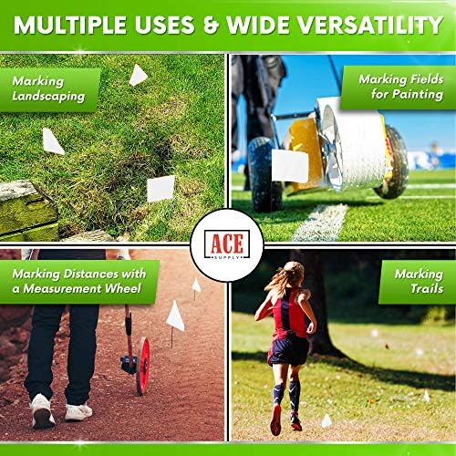 White Marking Flags 1000 Pack - 4x5x15 Inch White Flags for Yard - Markers For Lawn, Irrigation, Landscaping, Survey & Sprinkler Head Marking - Image 5