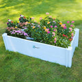 BLUU Planter Raised Garden Beds Plastic Vinyl Garden Box for Growing Vegetables Flowers Herbs Large White DIY Outdoor Patio Backyard Kits, Rectangular, 2 x 4 FT by Unknown