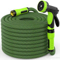 NON-EXPANDABLE Garden Hose 50ft x5/8'', Heavy Duty Flexible Water Hose with 10-Function Sprayer, Lightweight, Leak Proof, Durable Fabric Skin, Pressure Resistant for Yard, Outdoor by HEYRSUN