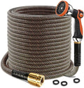 Garden Hose 100ft, Non-Expanding Lightweight Kink-Free Water Hose, Flexible Outdoor Hose with Aluminum Fittings, Abrasion Resistant & Easy to Store for Yard, Lawn, Car Washing, Watering by Unknown
