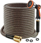 Garden Hose 100ft, Non-Expanding Lightweight Kink-Free Water Hose, Flexible Outdoor Hose with Aluminum Fittings, Abrasion Resistant & Easy to Store for Yard, Lawn, Car Washing, Watering by Unknown