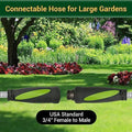 Ultimate Garden Hose Bundle: 75FT and 100FT Heavy-Duty Water Hose Set with Swivel Handle & 8 Function Nozzle for Versatile Watering Needs, Flexible, No Kink, Lightweight Metal Hoses by 360+GADGET