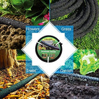 Taisia 1/2" Soaker Hose 50 ft Round Rubber Garden Soaker Hoses, Heavy Duty Drip Hose for Watering Irrigation, Water Seeper Soaker Hoses for Garden, Lawn and Plants - Image 6